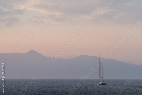 Evening scenery at Corfu, Greece