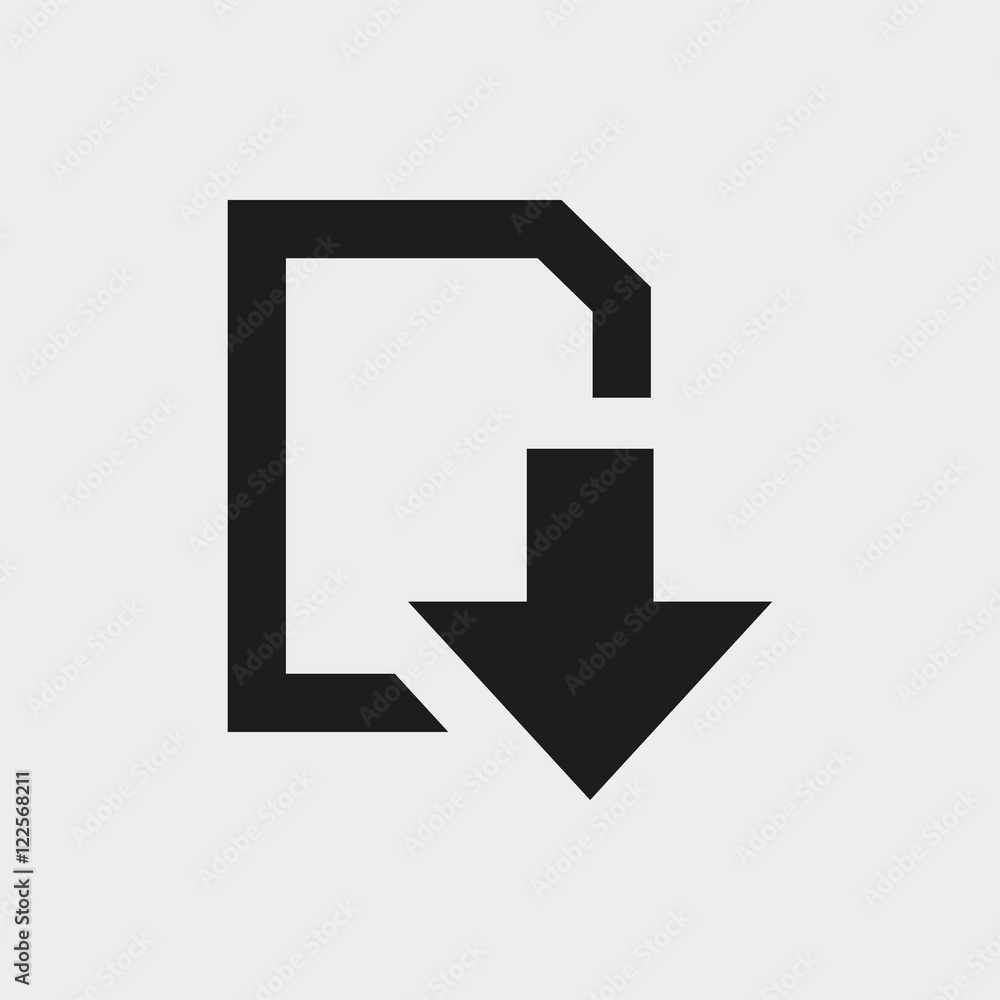 download icon stock vector illustration flat design download icon stock vector illustration flat design