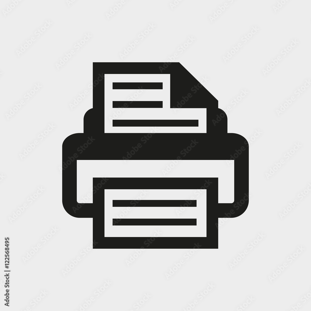 print icon stock vector illustration flat design print icon stock vector illustration flat design