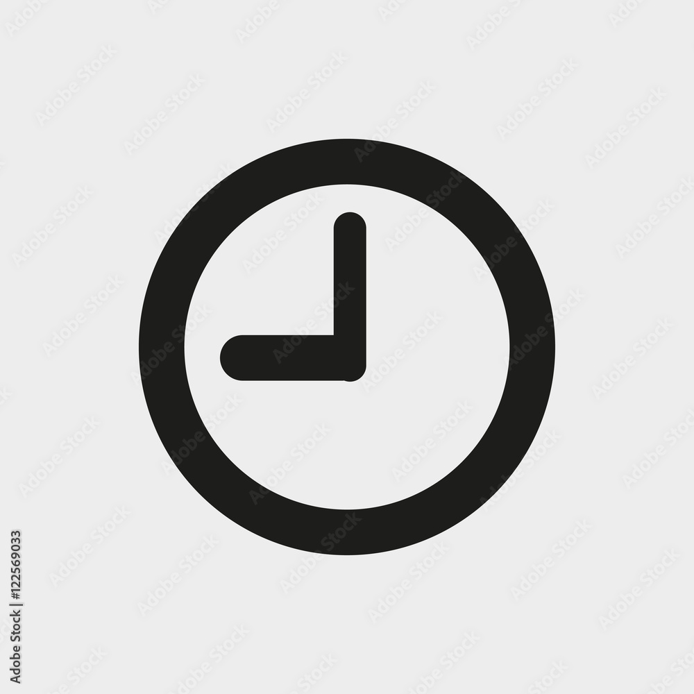 clock icon stock vector illustration flat design clock icon stock vector illustration flat design