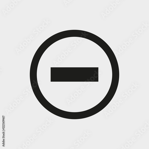 minus icon stock vector illustration flat design