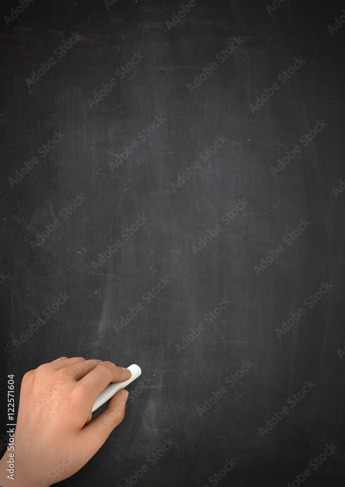 Naklejka premium empty chalkboard write 3d illustration