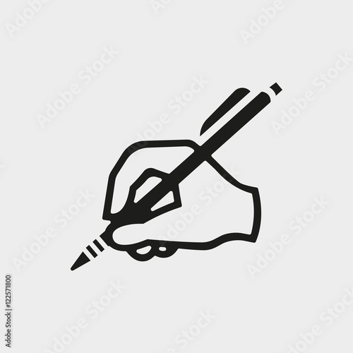 hand writing icon stock vector illustration flat design