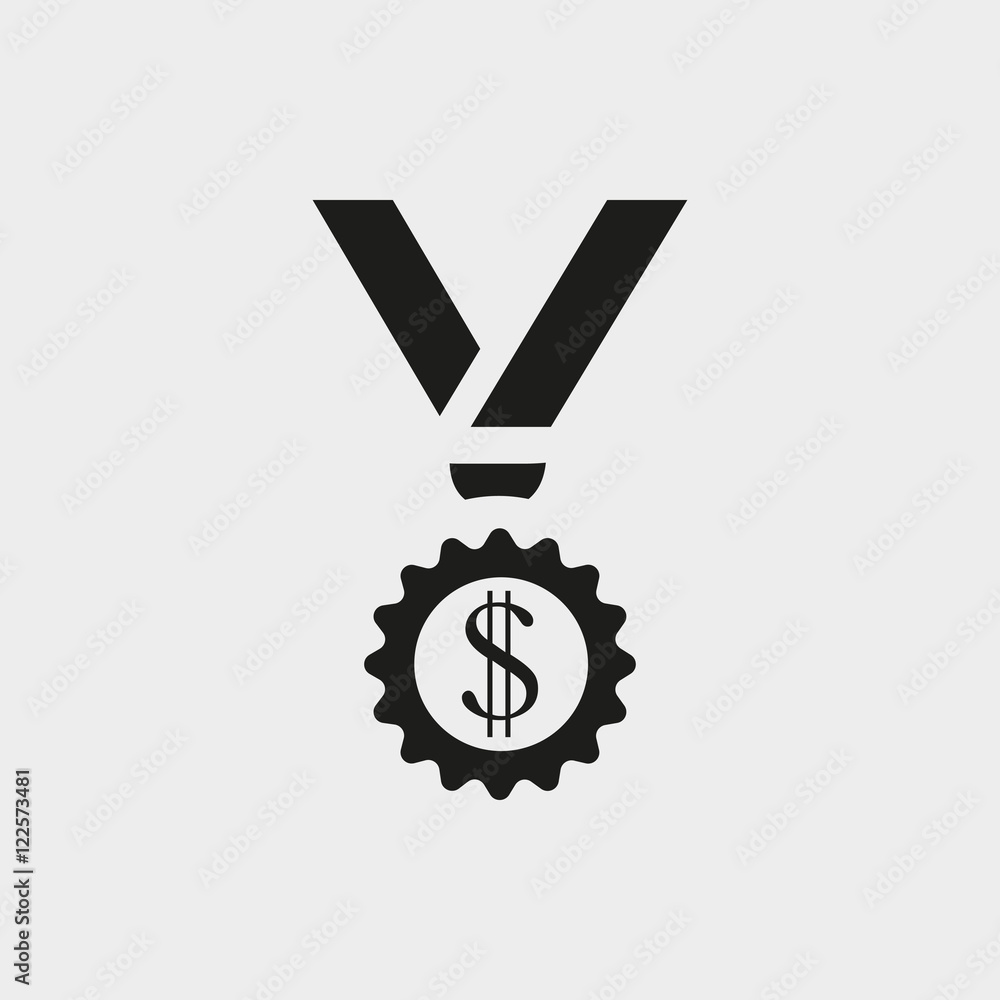 medal icon stock vector illustration flat design medal icon stock vector illustration flat design