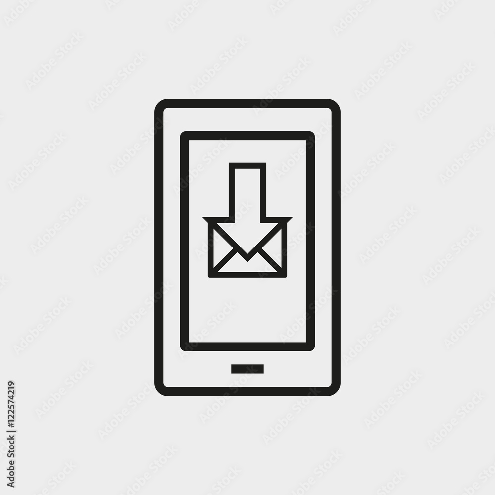 stock vector smartphone email or sms icon mobile mail sign simbol stock vector smartphone email or sms icon mobile mail sign simbol