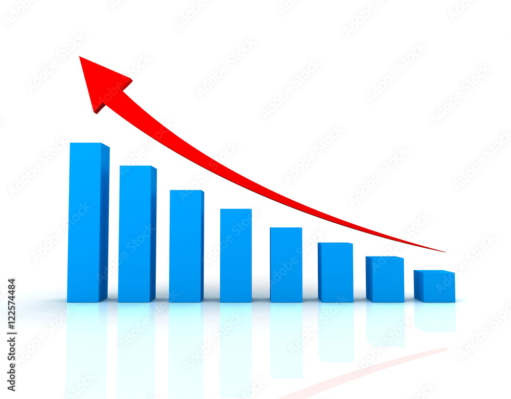 rising business graph concept 3d illustration rising business graph concept 3d illustration