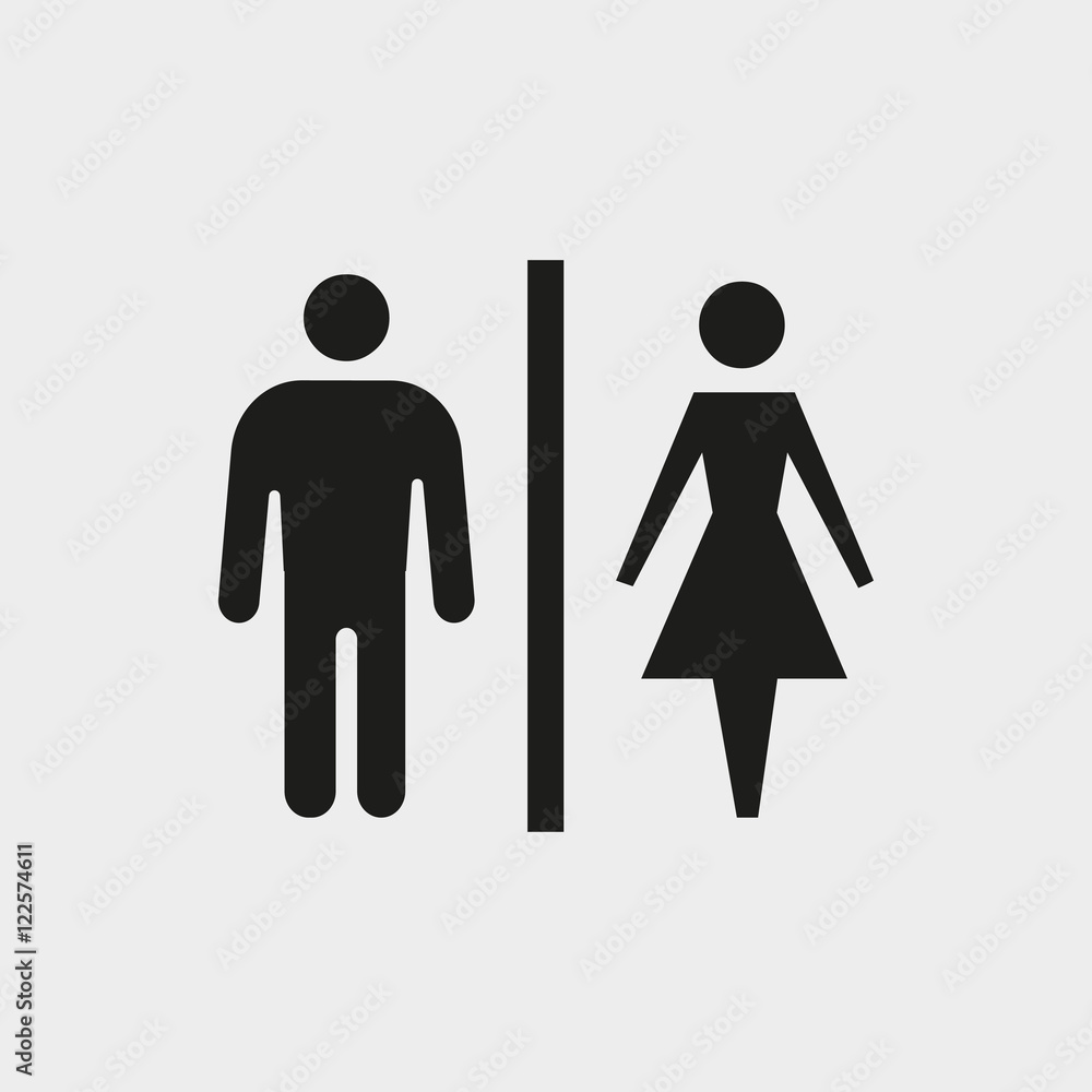 toilet man woman icon stock vector illustration flat design toilet man woman icon stock vector illustration flat design