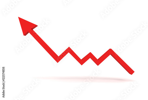 Φωτογραφία upward arrow concept   3d illustration