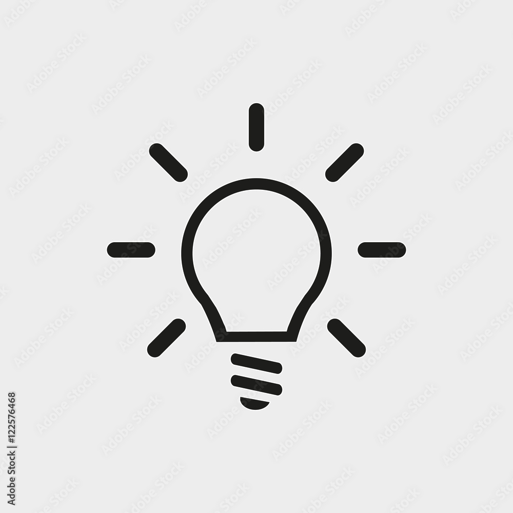 bulb icon stock vector illustration flat design bulb icon stock vector illustration flat design