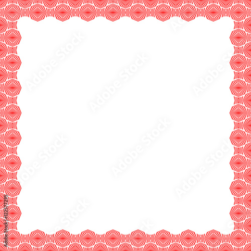 Fototapeta Naklejka Na Ścianę i Meble -  Decorative square frame with abstract ornament on background. Ethnic border. Layout for your design with place for text