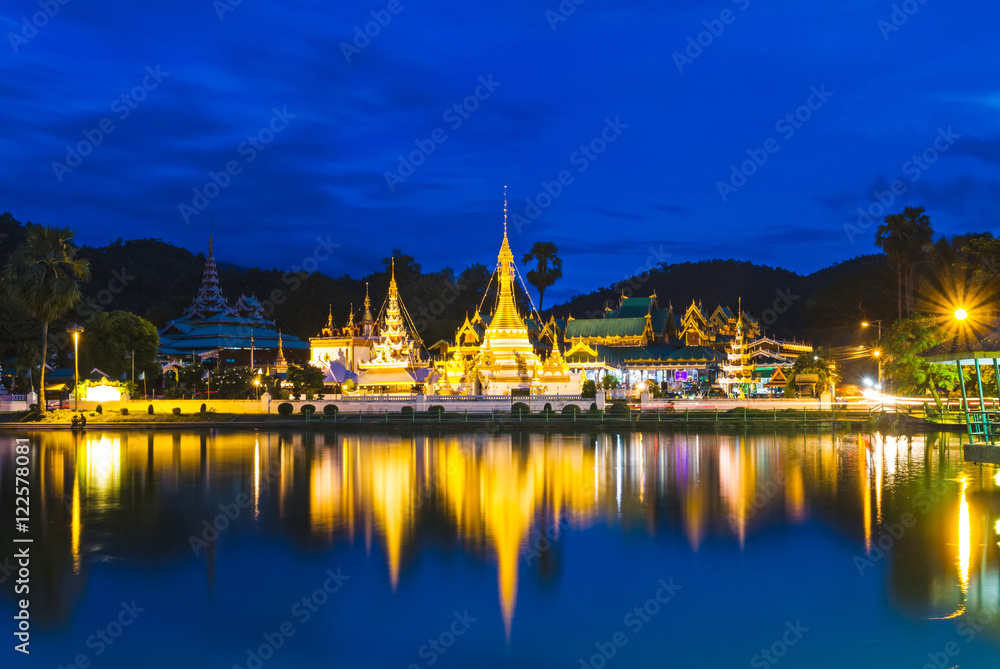Burmese Architectural Style of Wat Chong Klang and Wat Chong Kham.Mae hong son Province,Thailand