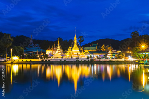 Burmese Architectural Style of Wat Chong Klang and Wat Chong Kham.Mae hong son Province Thailand