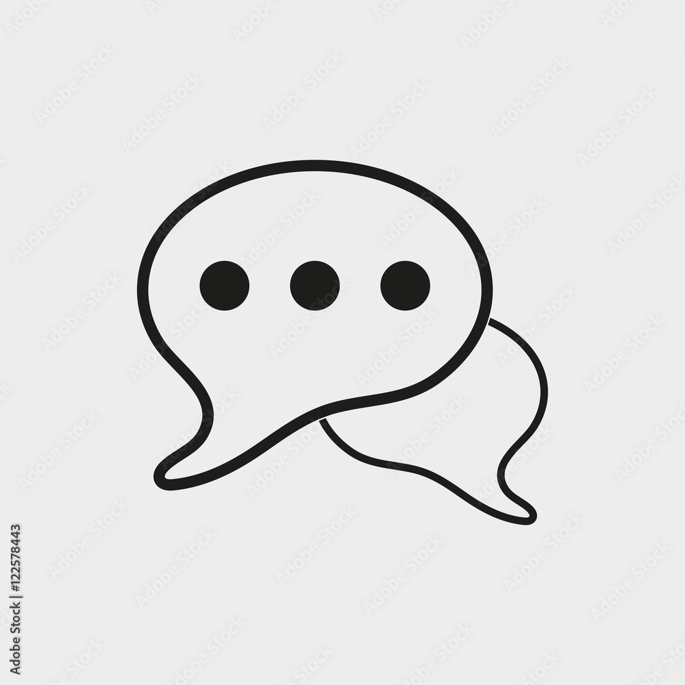 Speech Bubbles Icon. Chat pictogram icon stock vector illustration flat design Speech Bubbles Icon. Chat pictogram icon stock vector illustration flat design