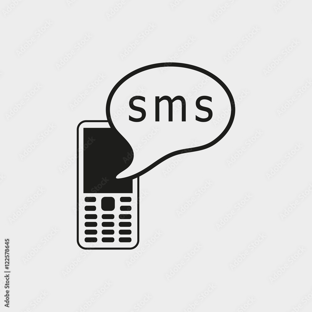 Vetor do Stock Phone icon with message stock vector illustration flat design Adobe Stock