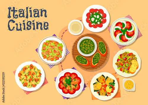 Italian cuisine healthy dishes for dinner icon