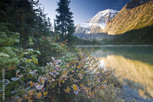 Mount Edith Cavell and Cavell Lake,  Jasper National Park, Canada