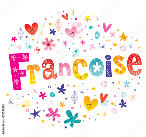 Francoise girls name decorative lettering type design