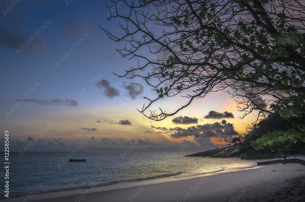 sunrise sunset on the beach,similan island, Thailand sunrise sunset on the beach,similan island, Thailand
