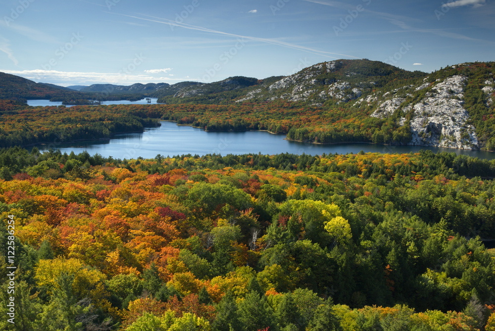 View of OSA Lake from the La cloche silhouette trail, Kilarney provincial Park, Ontario View of OSA Lake from the La cloche silhouette trail, Kilarney provincial Park, Ontario