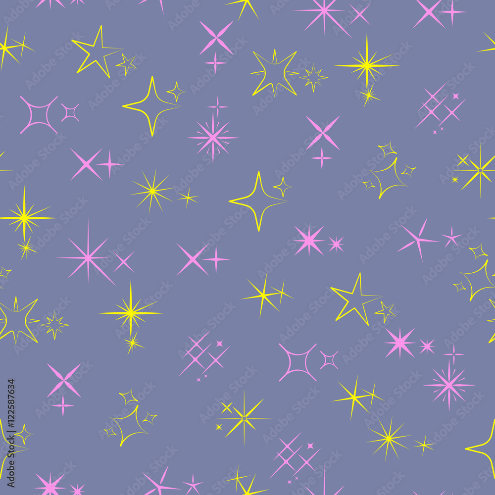 Seamless pattern with sparkles symbols vector illustration Seamless pattern with sparkles symbols vector illustration