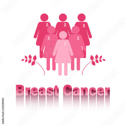 Girl Symbol Breast Cancer Awareness Concept