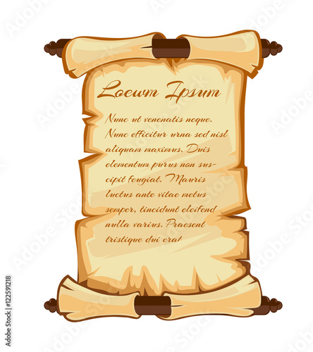 medieval retro Yellowish Blank Scrolls
