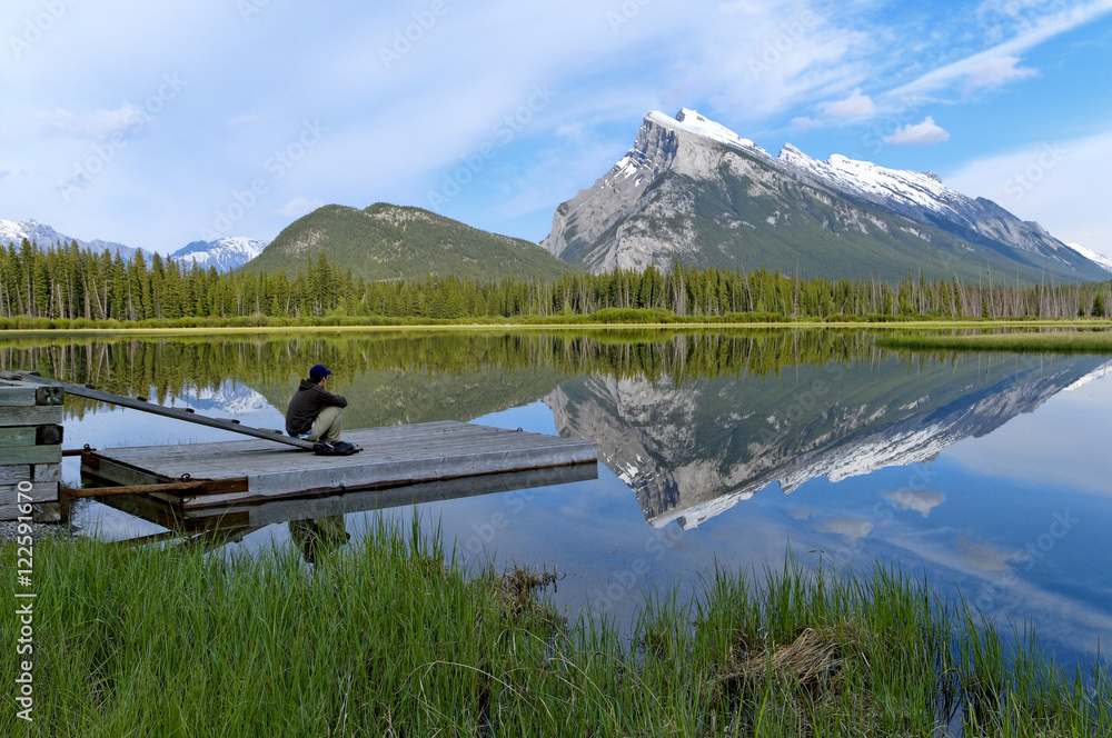 Mount Rundle from Vermillion Lakes, Banff National Park, Alberta ...