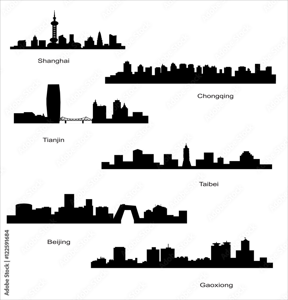 Naklejka premium China city
