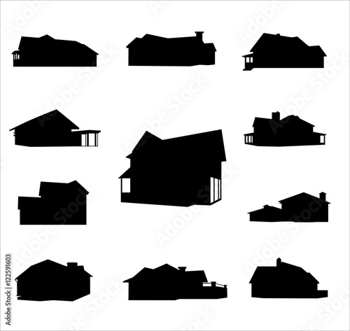 Silhouette house. EPS10