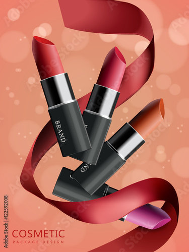 Attractive lipstick product poster
