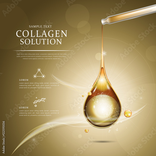 Collagen oil drop ad template