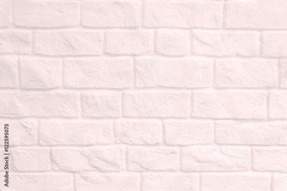 Obraz premium Surface pink pastel wall of brick tones for use as background. The new design of modern white stone floor. Gray pattern of decorative gray rock wall. Masonry for building houses. Clean cement texture.