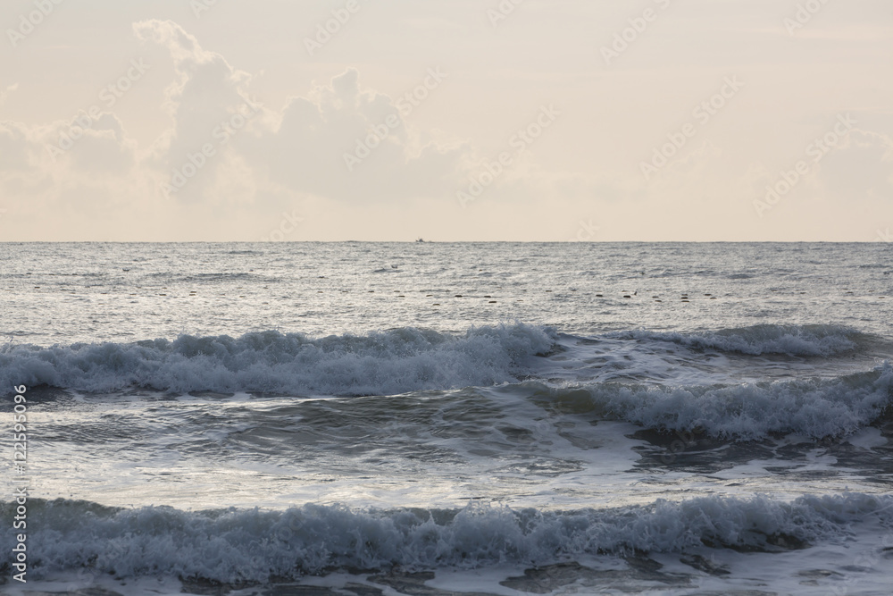 beautiful sea with clear sky and with cloud horizon background beautiful sea with clear sky and with cloud horizon background