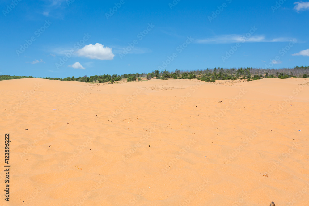 red sand dune desert in Mui Ne, Vietnam red sand dune desert in Mui Ne, Vietnam