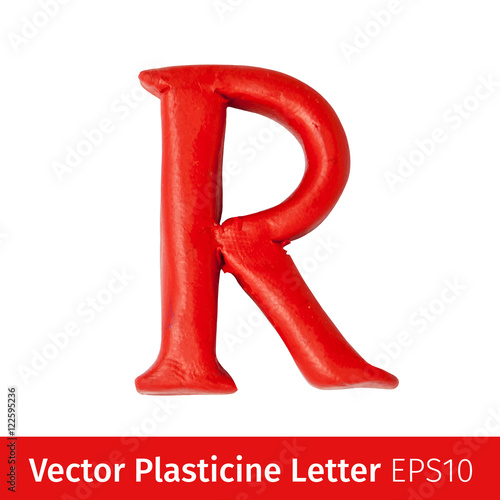 Vector illustration of Plasticine letters english alphabet.