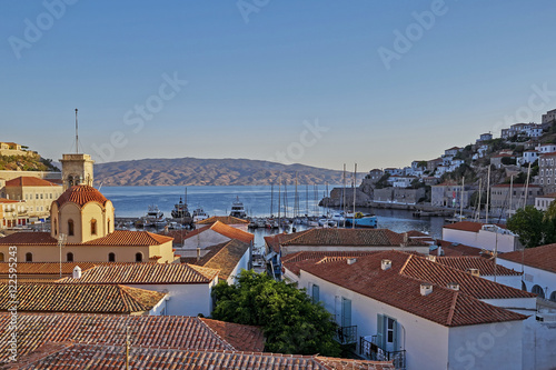 Greece, early in the morning at Hydra island, scenic view © Dimitrios