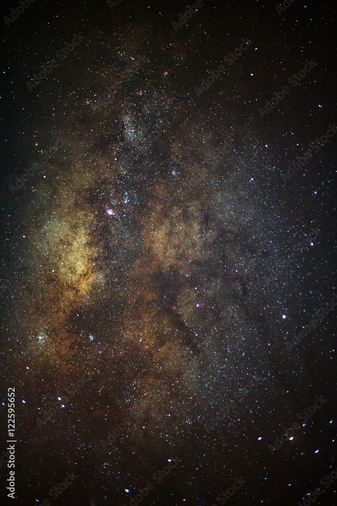 Milky way galaxy with stars and space dust in the universe, Long Milky way galaxy with stars and space dust in the universe, Long