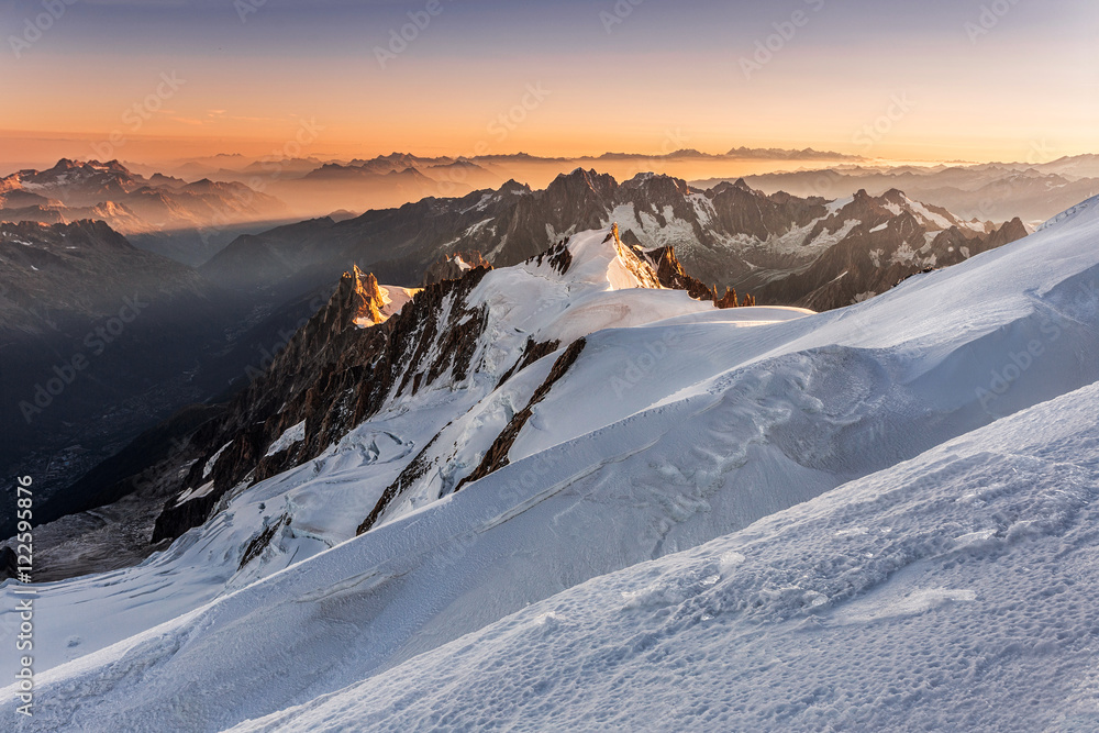 Aiguille du Midi from Mont Blanc