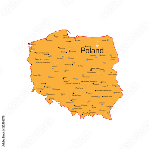 The Republic of Poland map