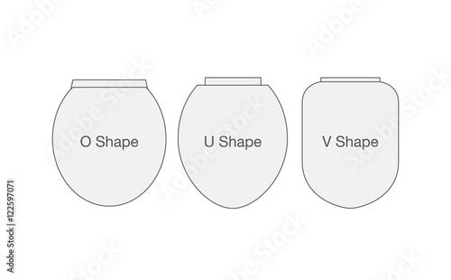 Shape of toilet bowl cover. Illustration about select accessory of sanitary ware in bathroom.