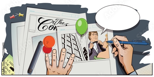 Proud guy adjusting his bow-tie. Girl terrified by this.