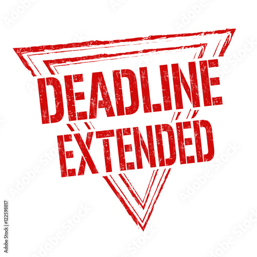 Deadline extended stamp