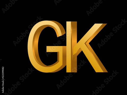 GK Initial Logo for your startup venture