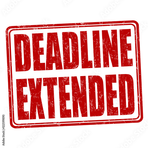 Deadline extended stamp