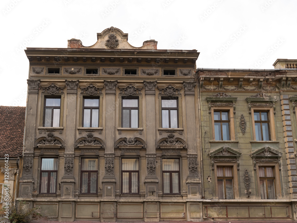 classic architectural style building in Brasov, Romania, Transylvania, Europe
