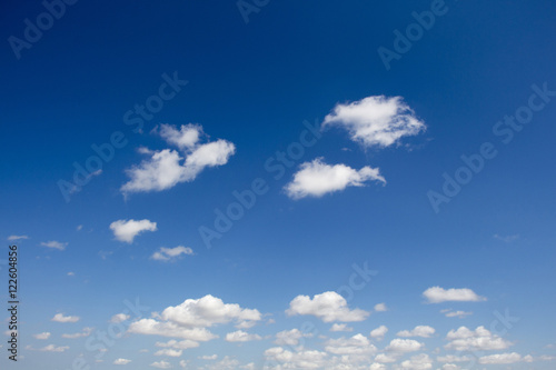 blue sky with clouds closeup