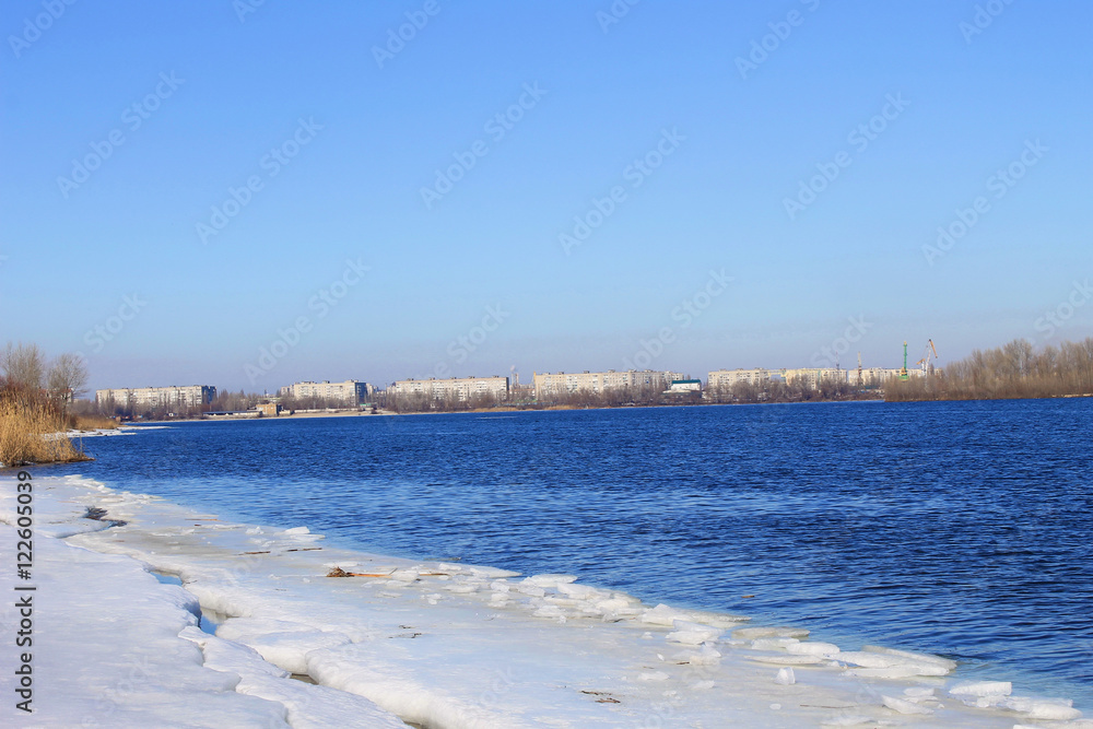 River Dnieper on winter