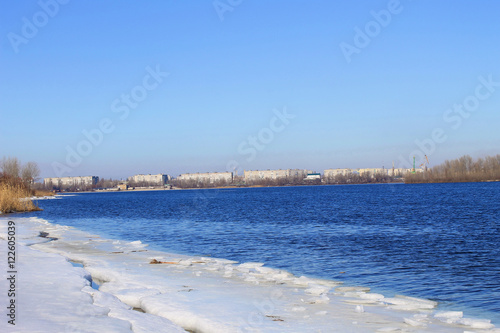 River Dnieper on winter
