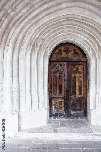 detail of an old church or castle door © pilat666