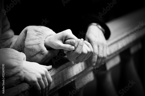 Groom holds bride's palm tender © IVASHstudio